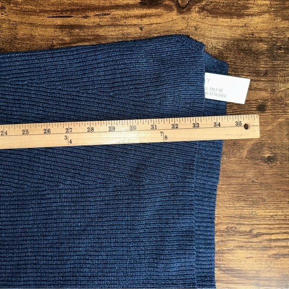 Poetry Sweater Dress Womens 10 Blue Funnel Neck Knit Wool Blend Y2K Boho NEW - Picture 5 of 10